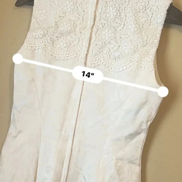 Jessica McClintock Vintage Off White Bridal 2-Piece Lace Suit - Picture 12 of 16